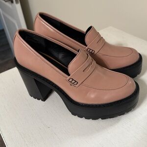 Madden Girl Women's Kassidy Pink (Dusty Rose) Platform Loafers / Size 8 / 4-1/4”